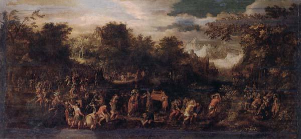 Moses and the israelites with the ark, unknow artist